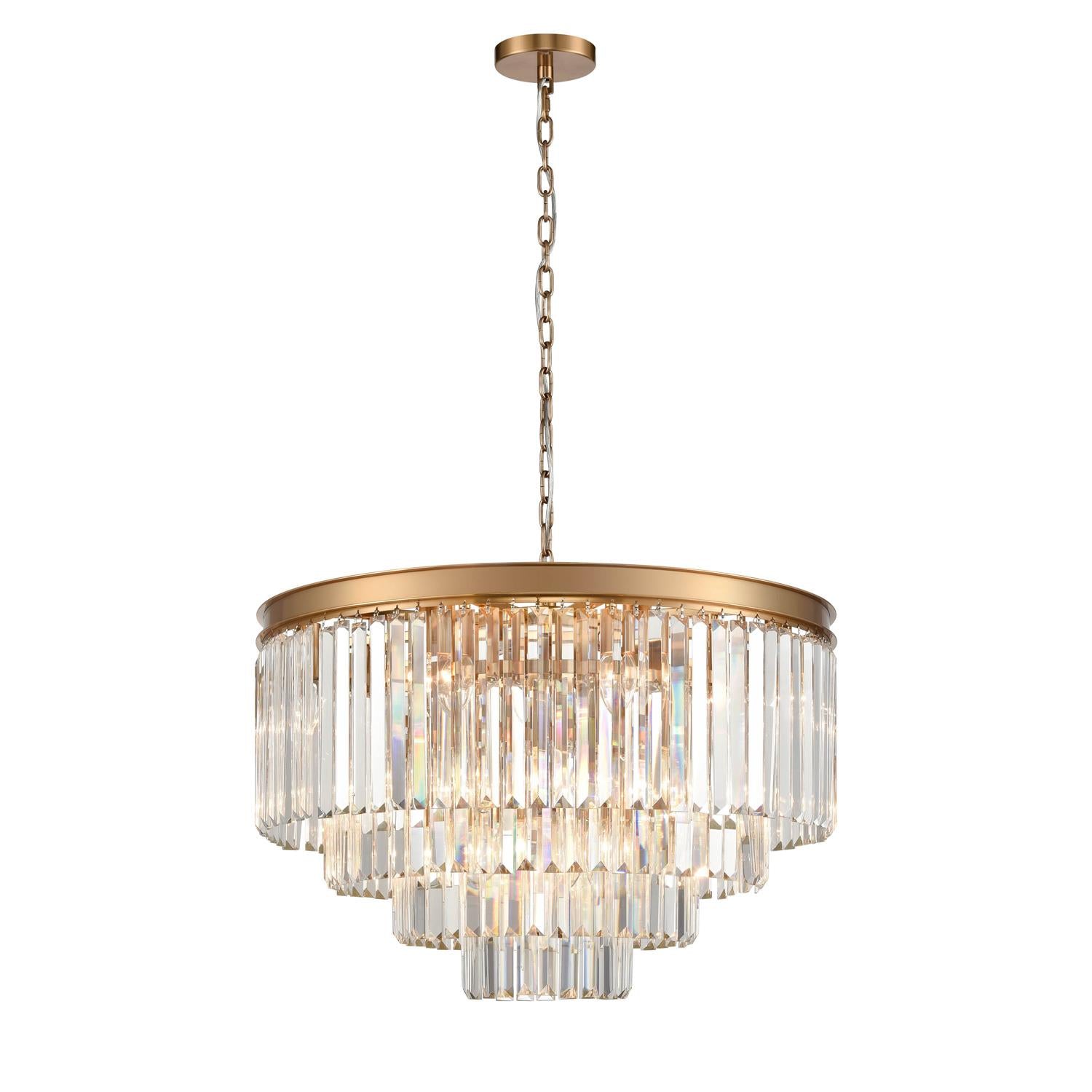 Franklite Perdita 20 Light Ceiling Pendant Light In Aged Brass Finish FL2465-20