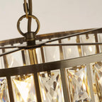 Bijou 5 Light  Ceiling Pendant Light In Antique Brass Finish With Crystal Glass 6585-5AB