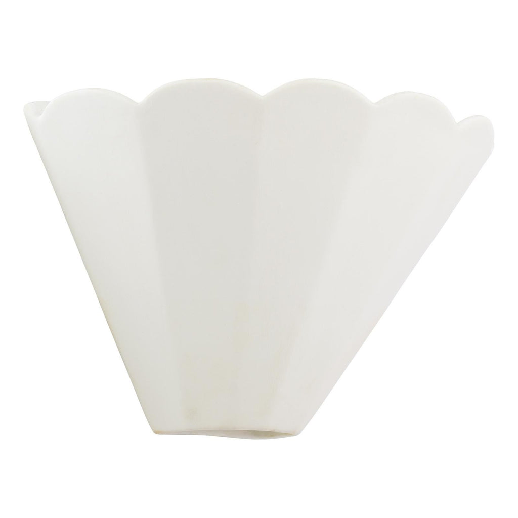 Laura Ashley Scallop Wall Washer White Ceramic LA3756707-Q