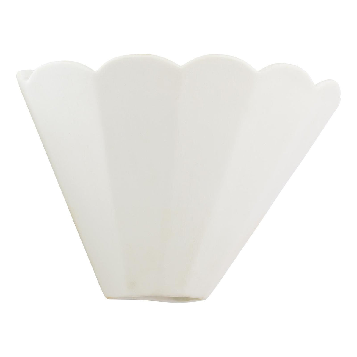Laura Ashley Scallop Wall Washer White Ceramic LA3756707-Q