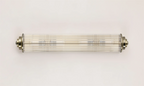 Pillar 4 Light Bathroom Wall Light In Antique Brass And Clear Glass Rods IP44 G9