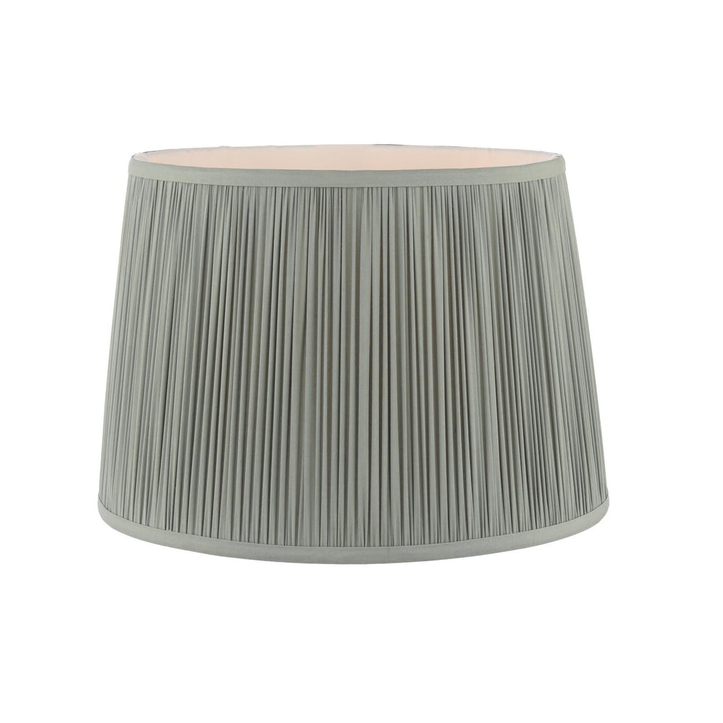 Laura Ashley Hemsley Green 100% Silk Tapered Drum Shade 30cm/12 inch LA3756666-Q