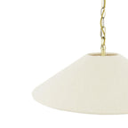 Laura Ashley Harland 5 Light Pendant Matt Antique Brass With Shade LA3756723-Q