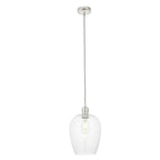 Camden Small Ceiling pendnat Light In Bright Nickel Finish 100657