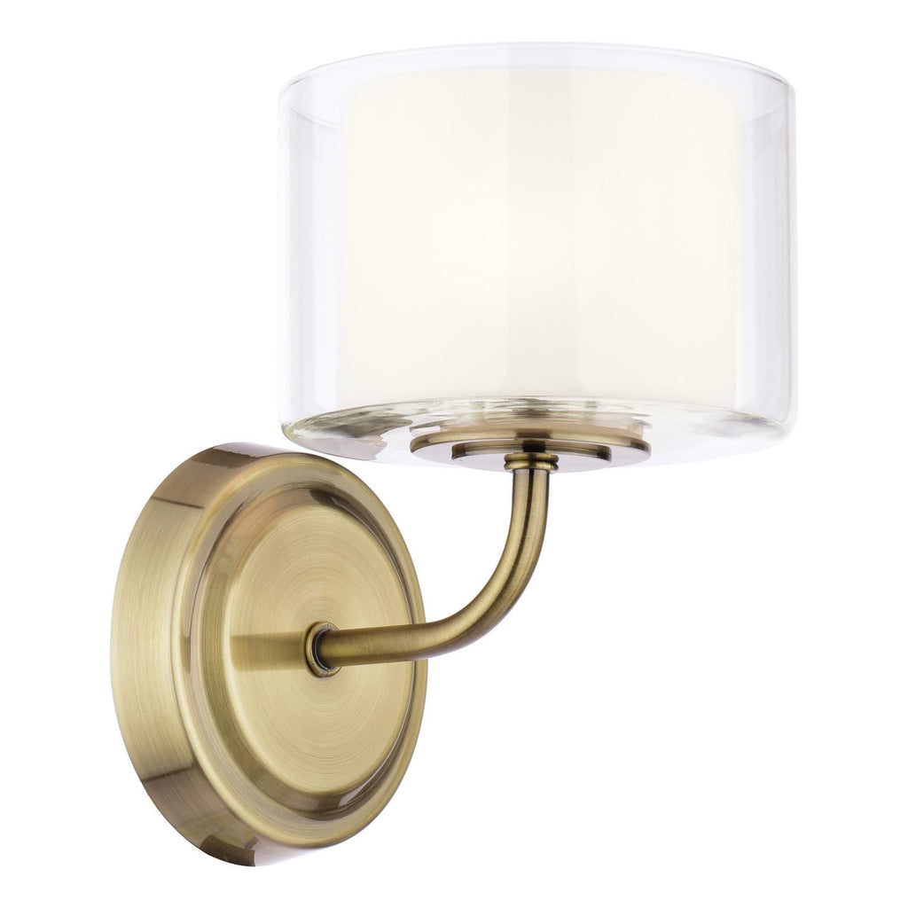 Laura Ashley Southwell Wall Light Antique Brass and Opal Glass LA3756673-Q