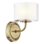 Laura Ashley Southwell Wall Light Antique Brass and Opal Glass LA3756673-Q