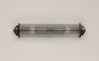 Pillar 2 Light Bathroom Wall Light In Bronze And Clear Glass Rods IP44 E14
