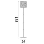 Bijou Floor Lamp In Antique Brass Finish With Crystal Glass 6589AB