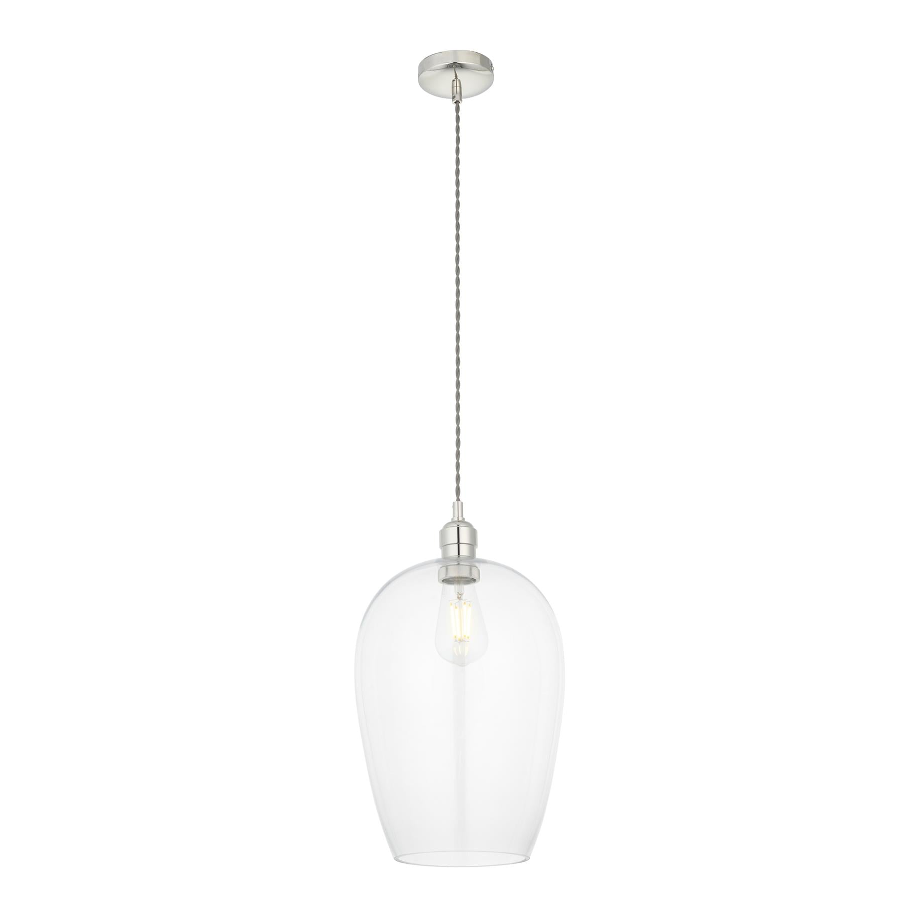 Camden Large Ceiling Pendnat Ligth In Bright Nickel Finish 102678