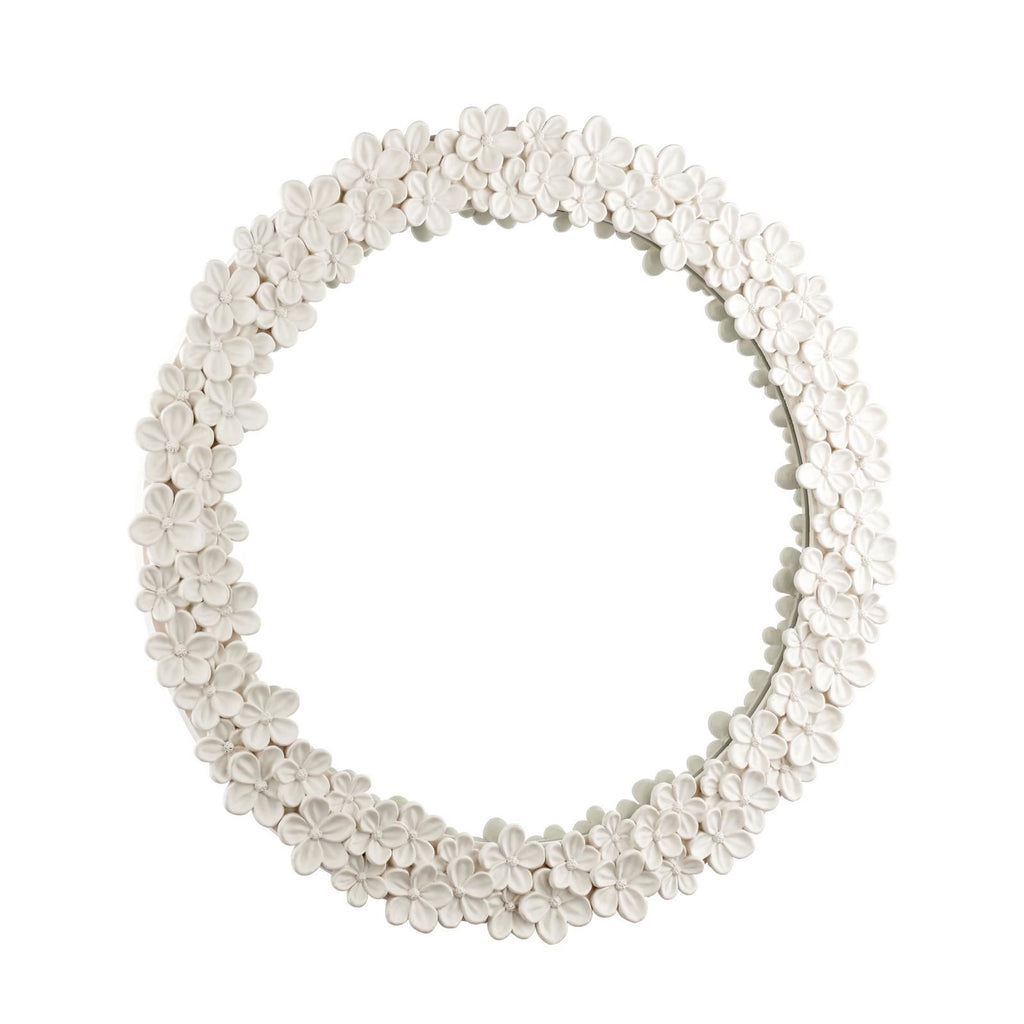 Laura Ashley Romsey Mirror Matt White 65cm LA3756770-Q