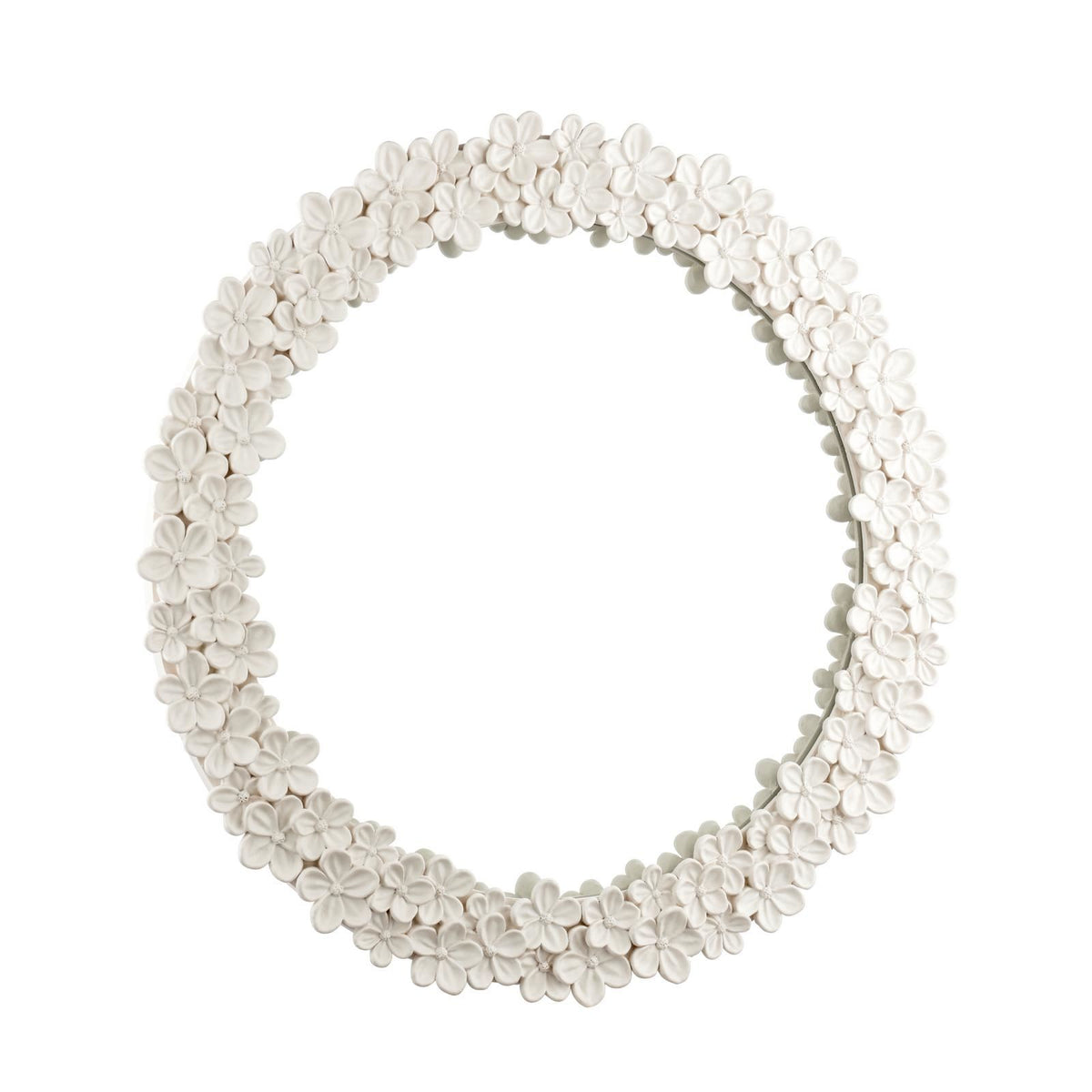 Laura Ashley Romsey Mirror Matt White 65cm LA3756770-Q