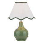 Laura Ashley Bramhope Table Lamp Green Ceramic With Shade LA3756668-Q