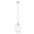Camden Small Ceiling pendnat Light In Bright Nickel Finish 100657