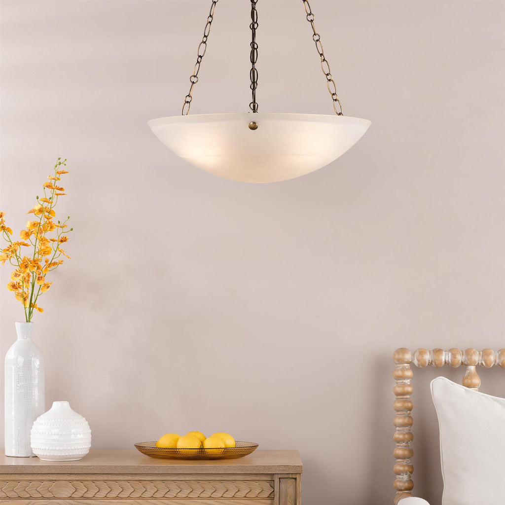 Keita 3 Light Ceiling Pendnat Light In Bronze with Glass KEI0363