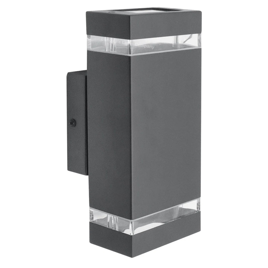 Sheffield Outdoor Wall Light-Black & Glass Diffuser IP44 1002-2BK-LED