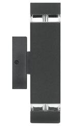 Sheffield Outdoor Wall Light-Black & Glass Diffuser IP44 1002-2BK-LED