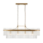 Marietta 4lt Ceiling Pendant Light In Antique Brass With Clear Glass 112573