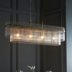 Marietta 4lt Ceiling Pendant Light In Antique Brass With Clear Glass 112573