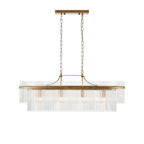 Marietta 4lt Ceiling Pendant Light In Antique Brass With Clear Glass 112573