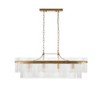 Marietta 4lt Ceiling Pendant Light In Antique Brass With Clear Glass 112573