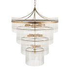 Marietta 16lt  Ceiling Pendant Light In Antique Brass With Clear Glass 112576