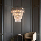 Marietta 16lt  Ceiling Pendant Light In Antique Brass With Clear Glass 112576