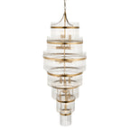 Marietta 112793 Grand 21 Light Tiered Pendant in Antique Brass with Clear Glass