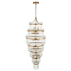Marietta 112793 Grand 21 Light Tiered Pendant in Antique Brass with Clear Glass