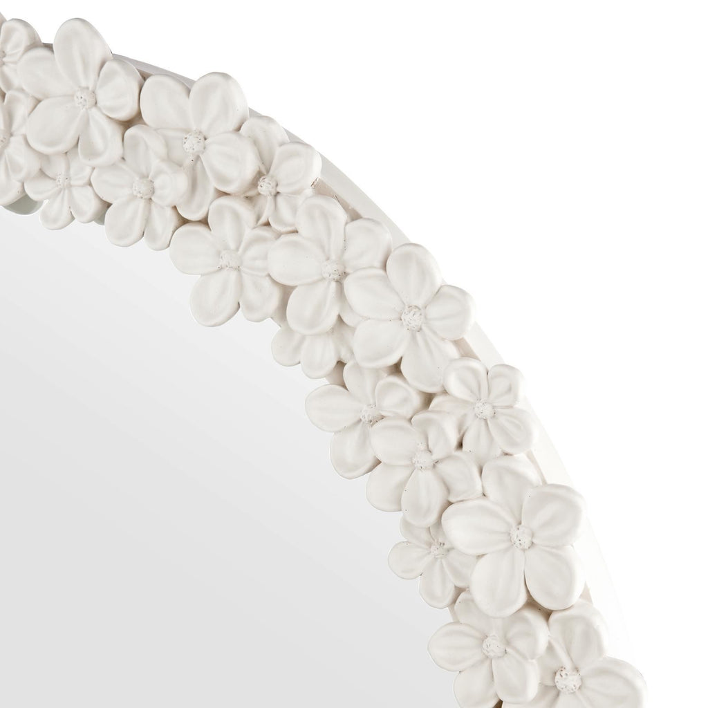 Laura Ashley Romsey Mirror Matt White 65cm LA3756770-Q
