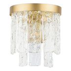 Laura Ashley Durnsford Wall Light Matt Antique Brass and Textured Glass LA3756715-Q