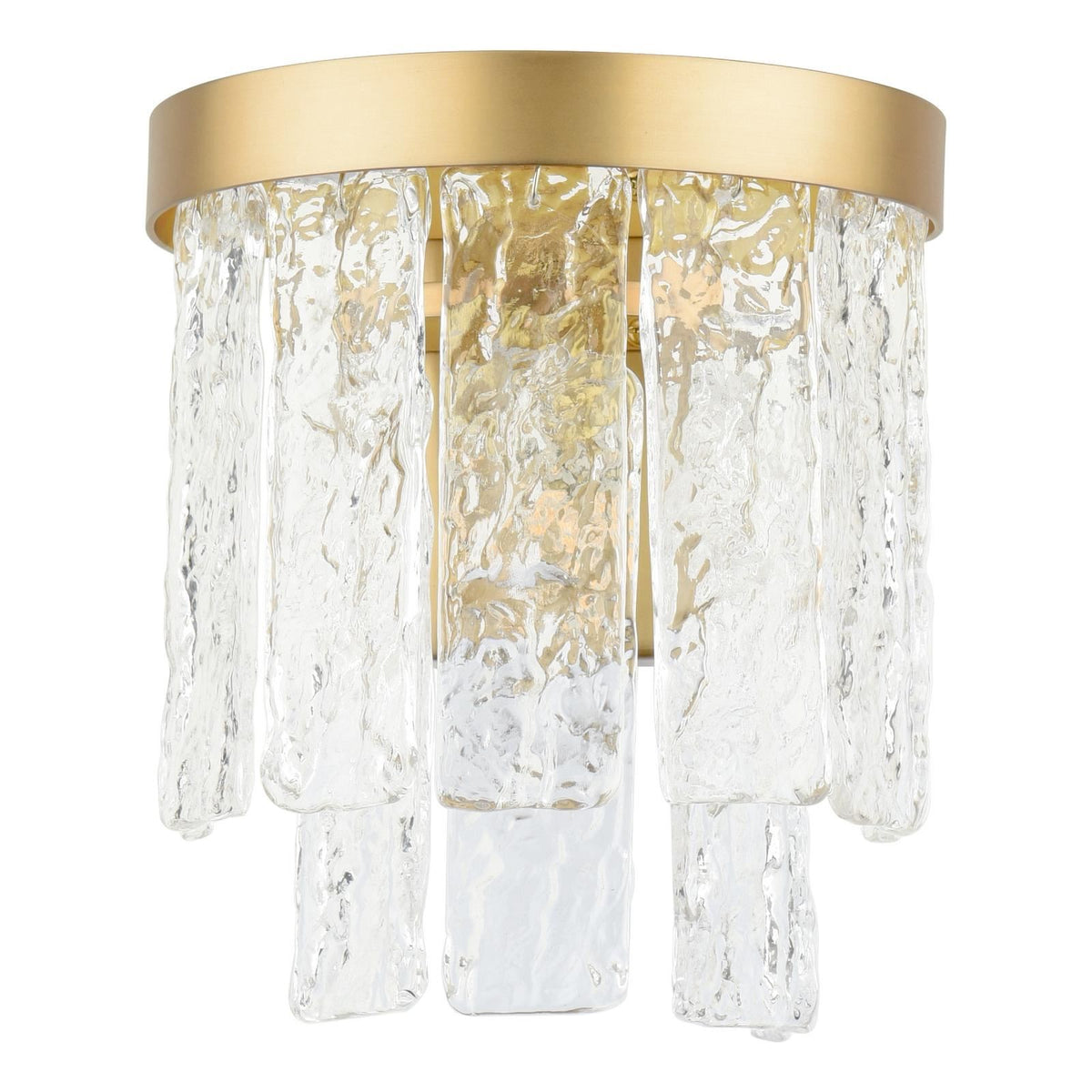 Laura Ashley Durnsford Wall Light Matt Antique Brass and Textured Glass LA3756715-Q