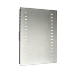 13760 Perle LED Illuminated Bathroom Mirror in Matt Silver