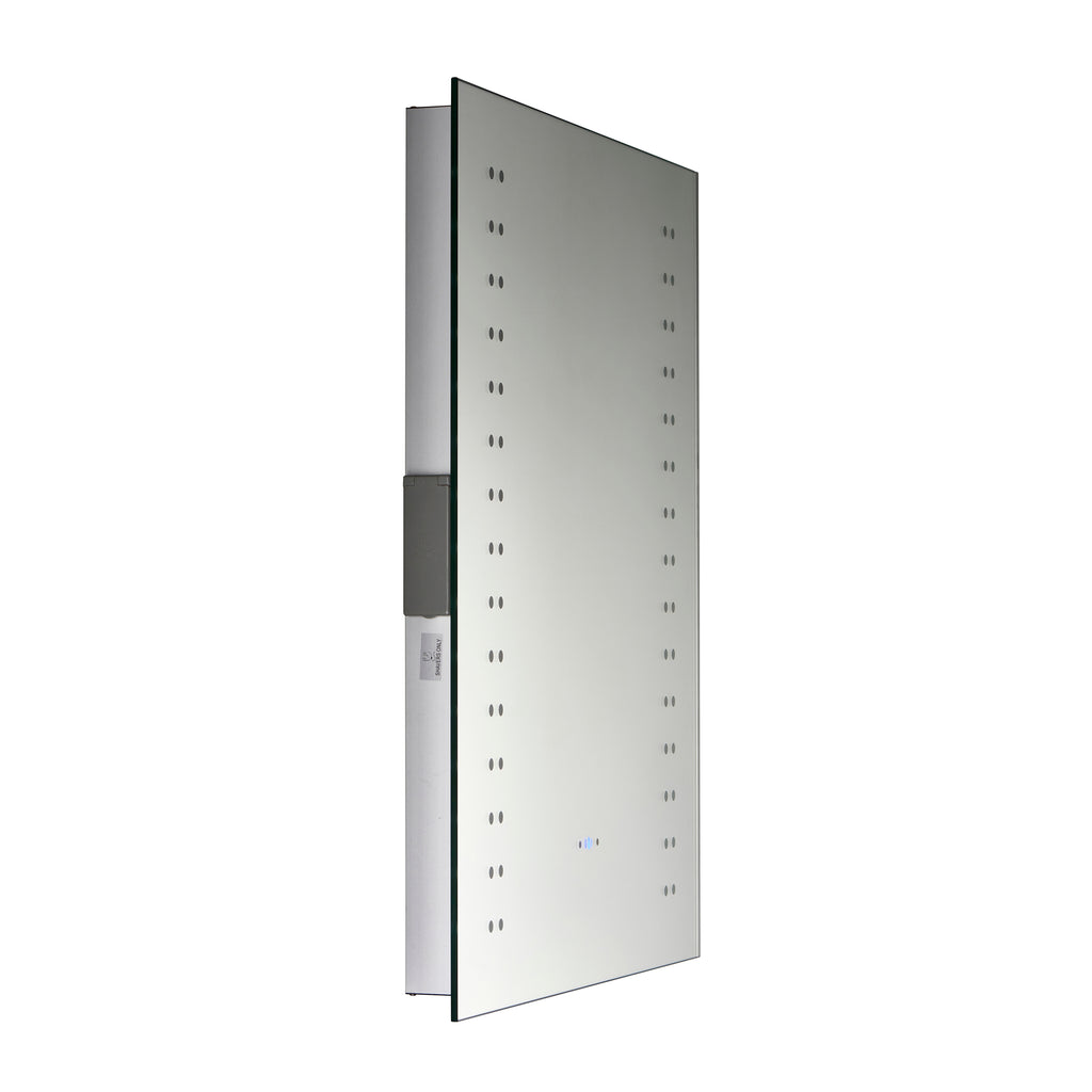 13760 Perle LED Illuminated Bathroom Mirror in Matt Silver