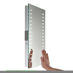 13760 Perle LED Illuminated Bathroom Mirror in Matt Silver
