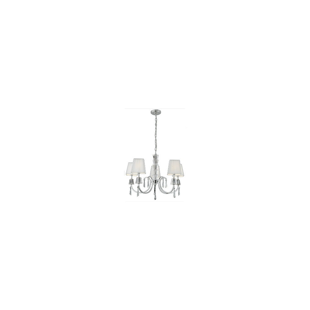 6885-5CC Portico Chrome 5 Light Ceiling Pendant Light