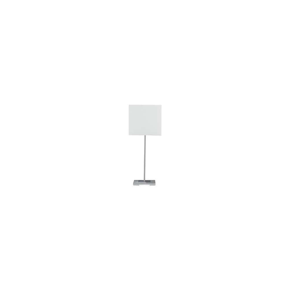 7519CC Chrome Table Lamp with Square White Shade