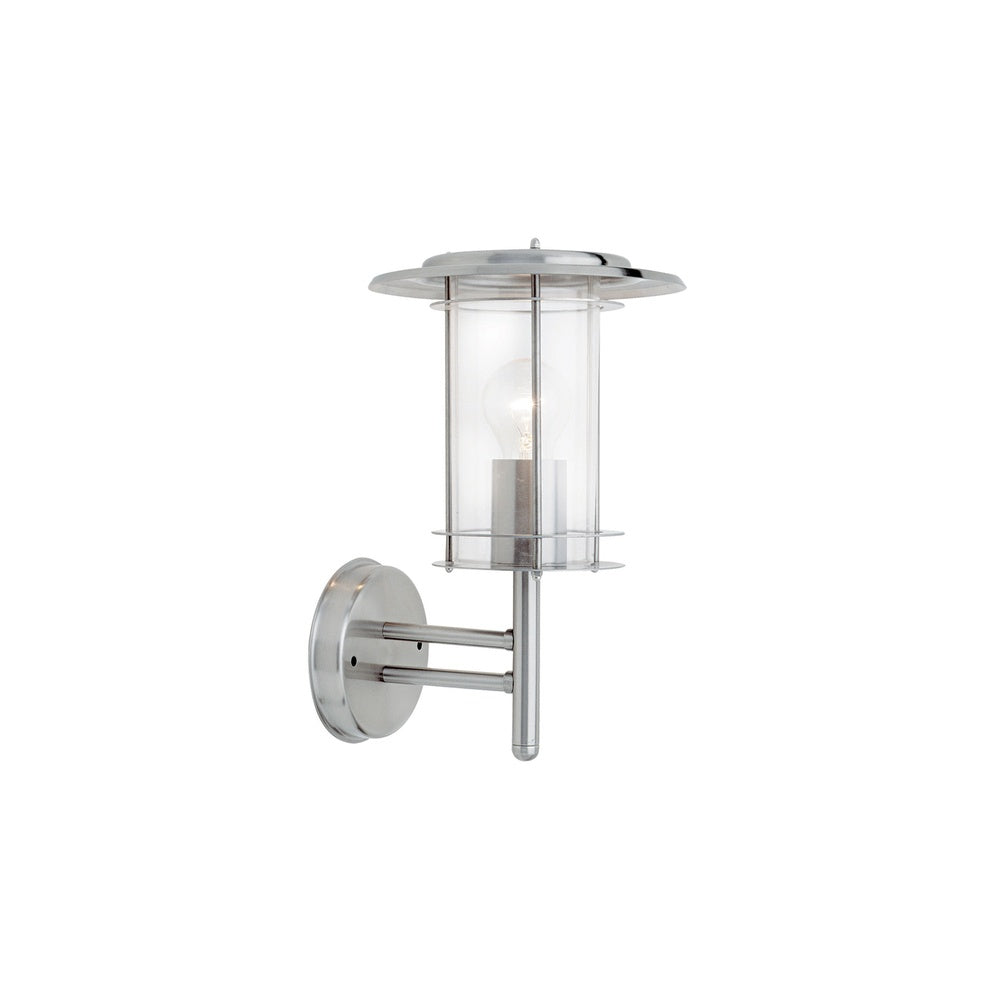 4478182 York 1 Light Exterior Polished Steel Wall Lantern