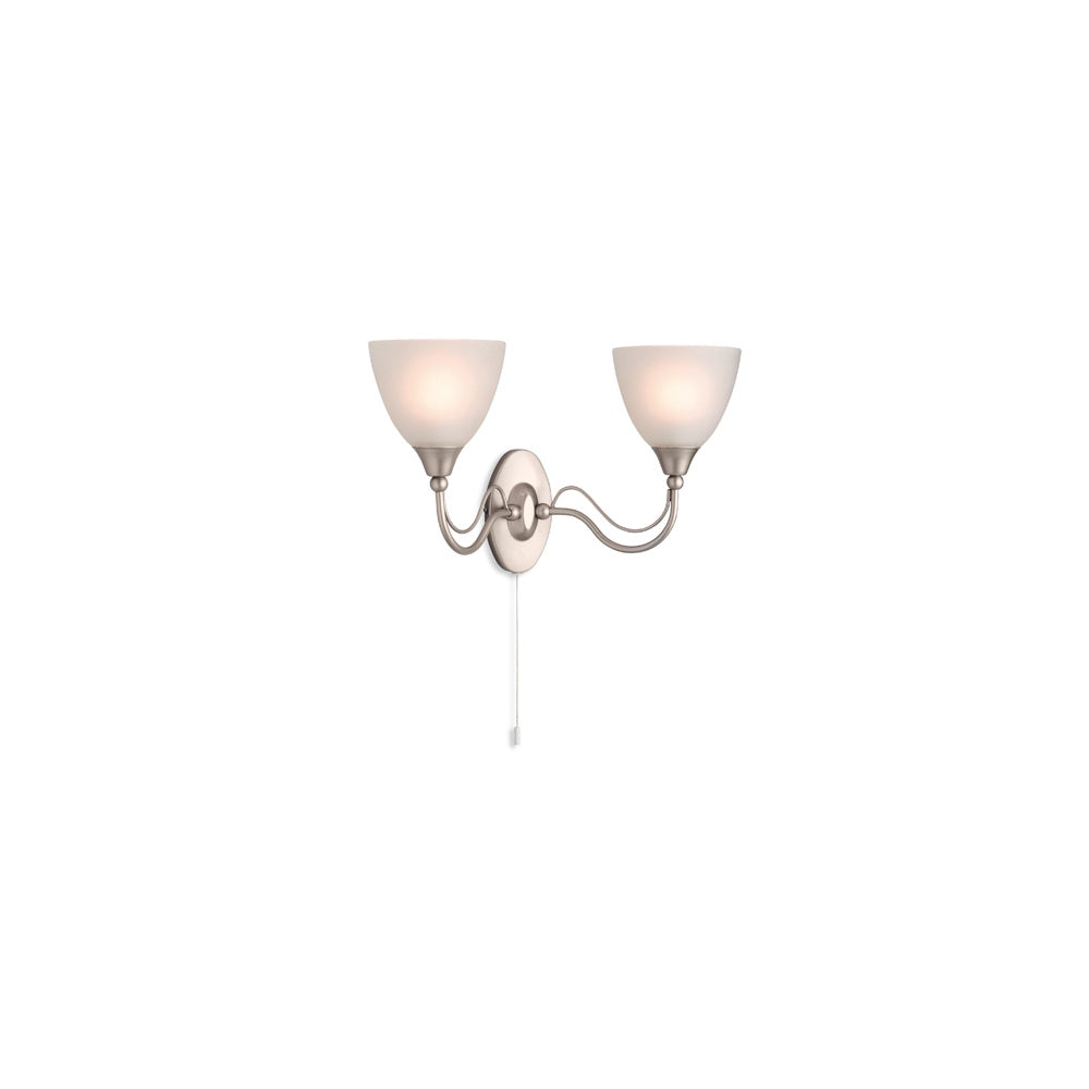 Santana 2 Light Wall Light in Stainless Steel Finish 8037SS
