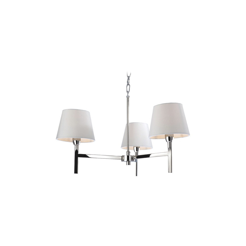 8218PST Transition 3 Light Chandelier With Cream Shades