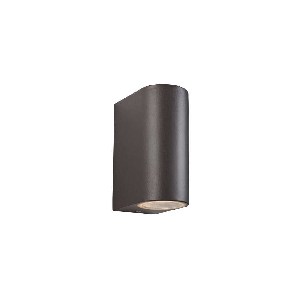 Scenic Halogen 2 Light Gun Metal Exterior Wall Light - 7408GM