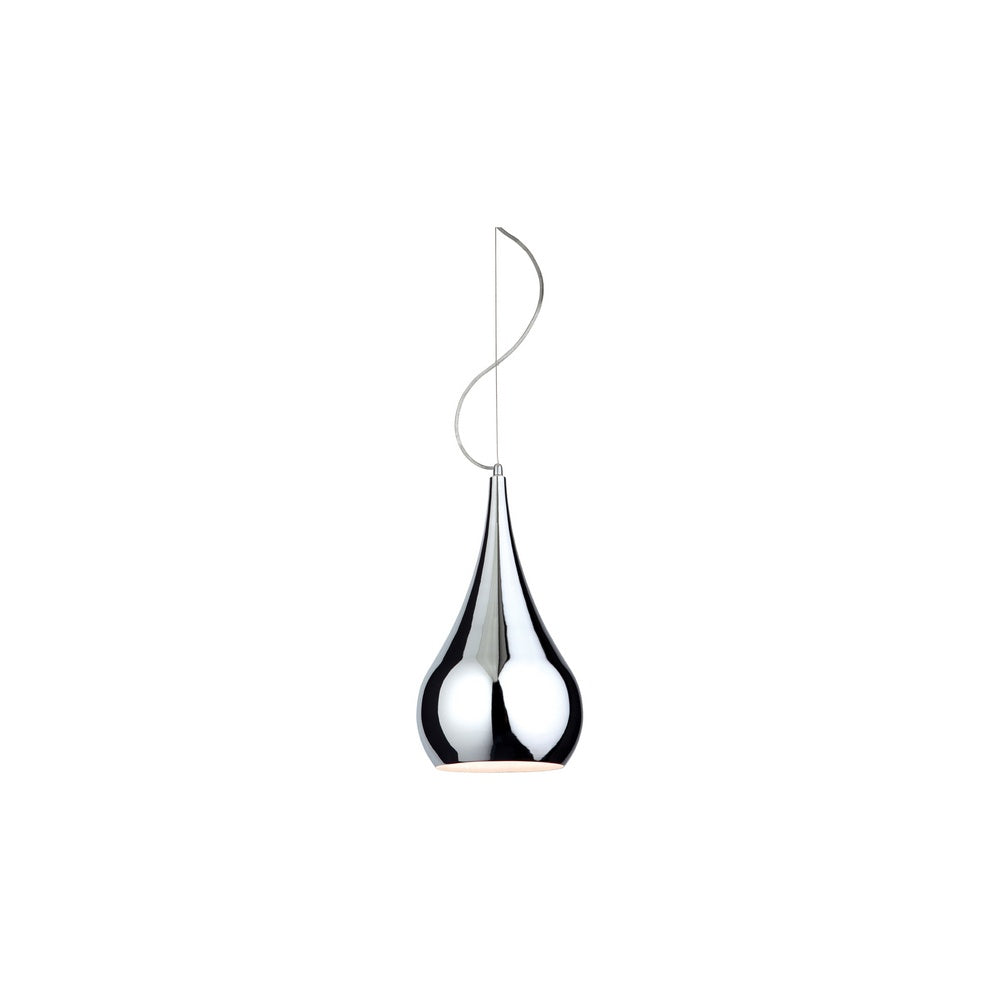8307CH Jasmin 1 Light Modern Polished Chrome Ceiling Pendant