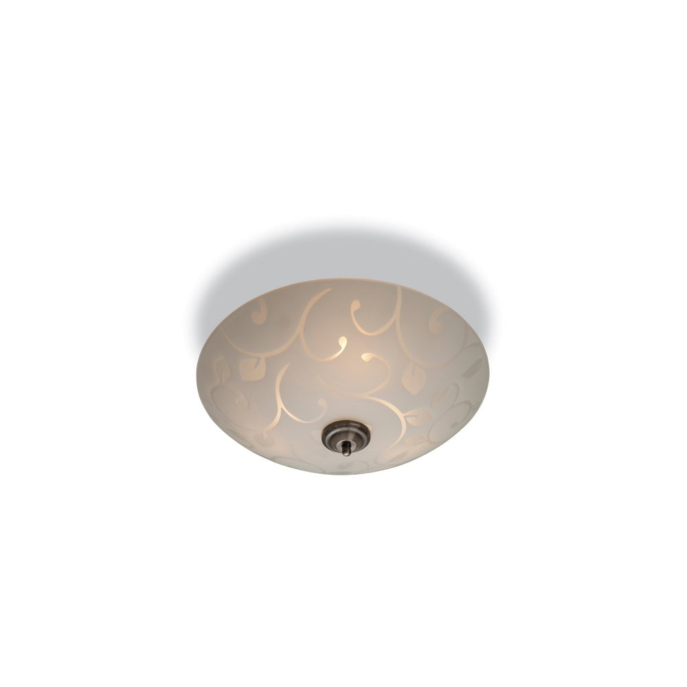 Sadie 3 Light Flush Ceiling Light with Patterned Glass -8317