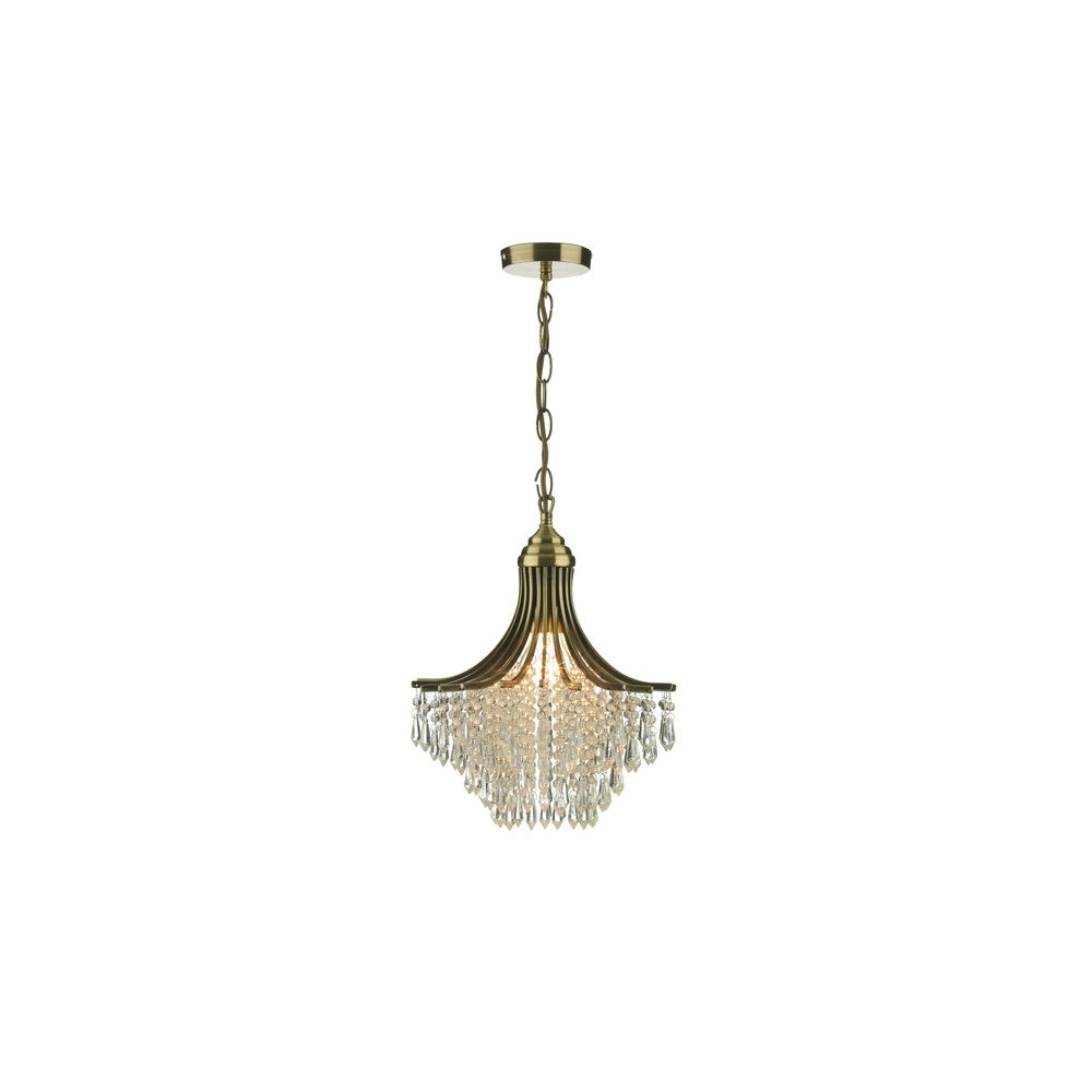 Suri Elegant Ceiling Pendant Light In Antique Brass Finish SUR0108