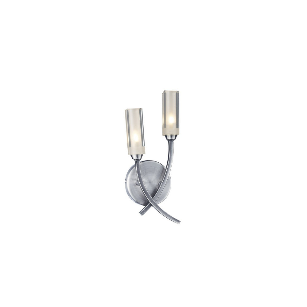 Morgan 2 Light Wall Light in Satin Chrome MOR0946