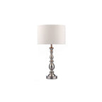 Madrid Satin Chrome Table Lamp With Silk Shade MAD4246
