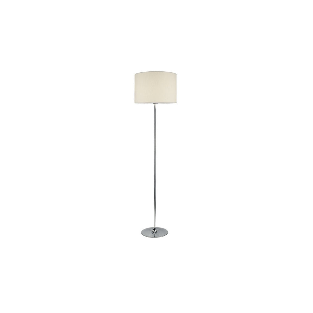 DEL4950 Delta Modern Chrome Floor Lamp With Cream Shade