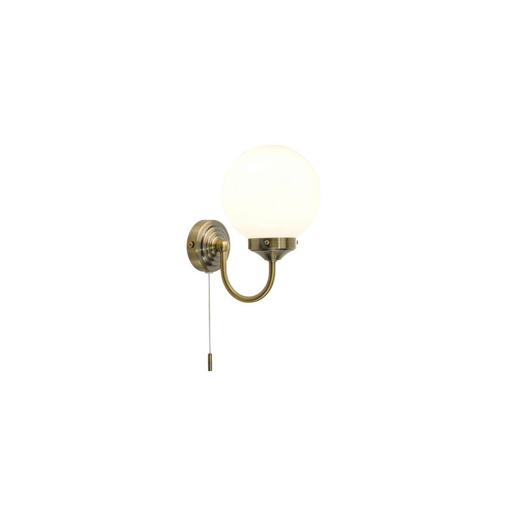 BAR0775 Barclay Antique Brass Bathroom Wall Light