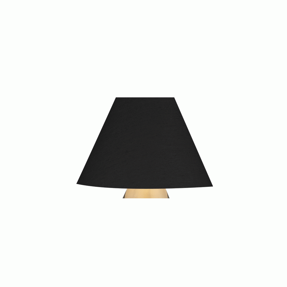 S3643 Black Candle Shade With Silver Lining