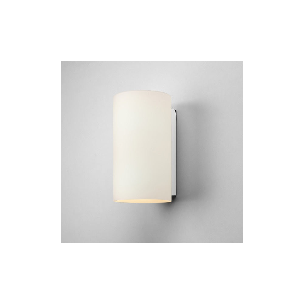 Cyl 260 Cylindrical Wall Light With White Glass Shade 1186002