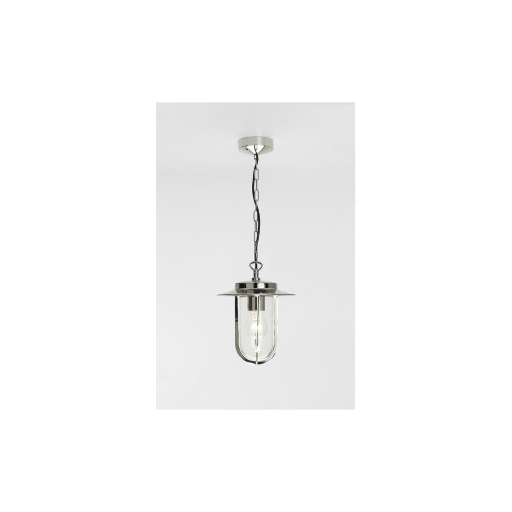 Montparnasse Outdoor Ceiling Lantern In Polished Nickel Finish IP44 1096004